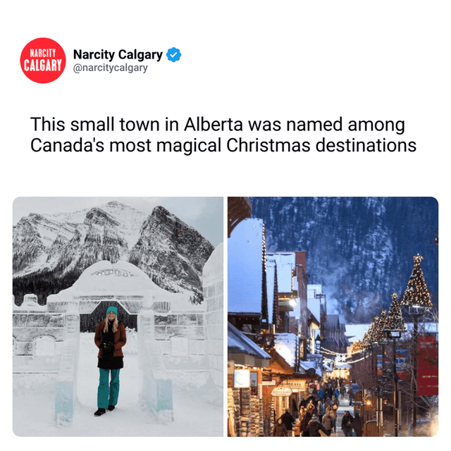 This small town in Alberta was named among Canada's most magical Christmas destinations