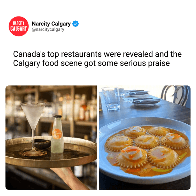 Canada's top restaurants were revealed and the Calgary food scene got some serious praise