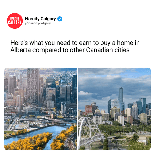 Here's what you need to earn to buy a home in Alberta compared to other Canadian cities