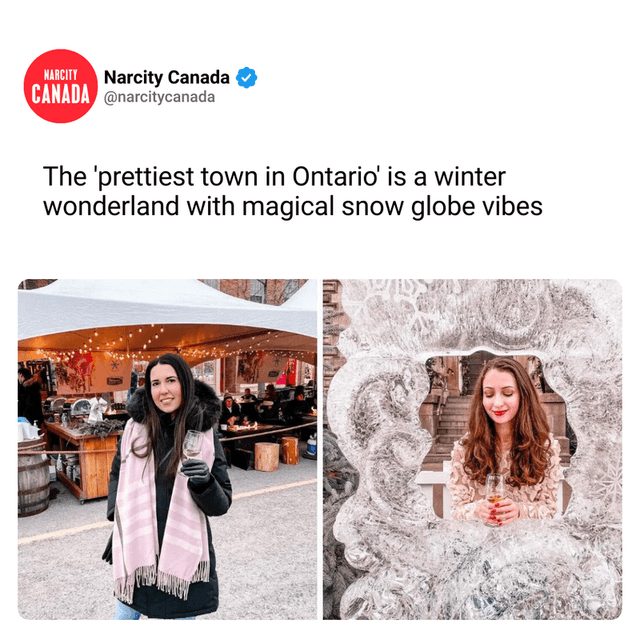 The 'prettiest town in Ontario' is a winter wonderland with magical snow globe vibes