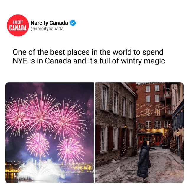 One of the best places in the world to spend NYE is in Canada and it's full of wintry magic