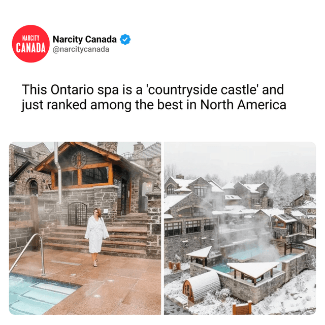 This Ontario spa is a 'countryside castle' and just ranked among the best in North America