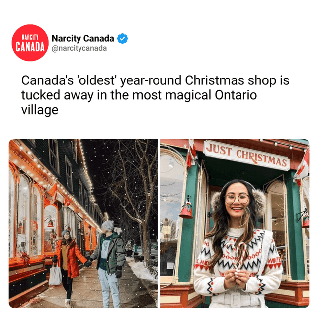 Canada's 'oldest' year-round Christmas shop is tucked away in the most magical Ontario village