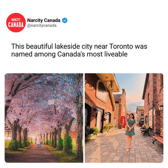 This beautiful lakeside city near Toronto was named among Canada's most liveable