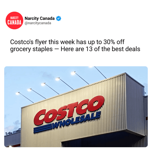 Costco's flyer this week has up to 30% off grocery staples — Here are 13 of the best deals