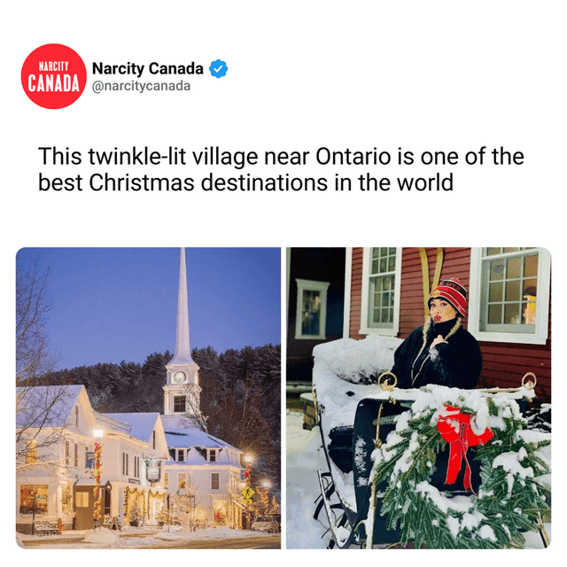 This twinkle-lit village near Ontario is one of the best Christmas destinations in the world