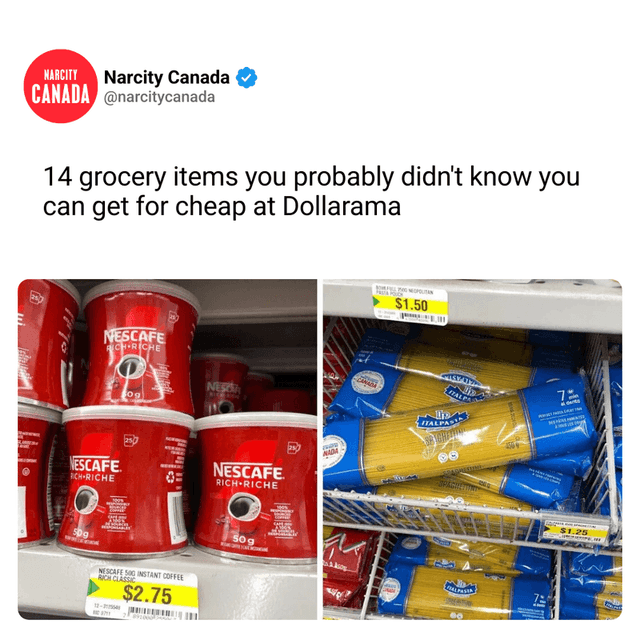 14 grocery items you probably didn't know you can get for cheap at Dollarama