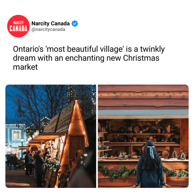 Ontario's 'most beautiful village' is a twinkly dream with an enchanting new Christmas market