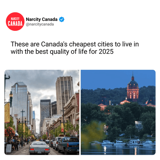 These are Canada's cheapest cities to live in with the best quality of life for 2025