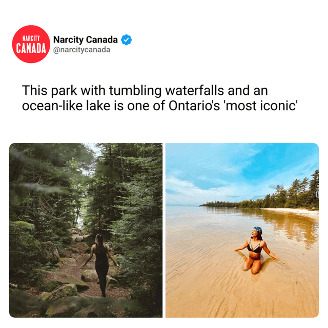 This park with tumbling waterfalls and an ocean-like lake is one of Ontario's 'most iconic'