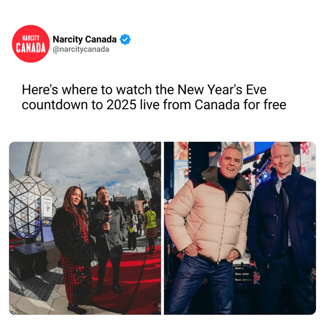 Here's where to watch the New Year's Eve countdown to 2025 live from Canada for free