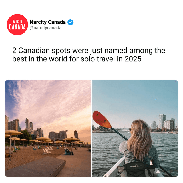 2 Canadian spots were just named among the best in the world for solo travel in 2025