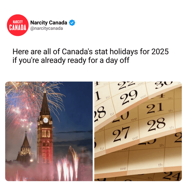 Here are all of Canada's stat holidays for 2025 if you're already ready for a day off