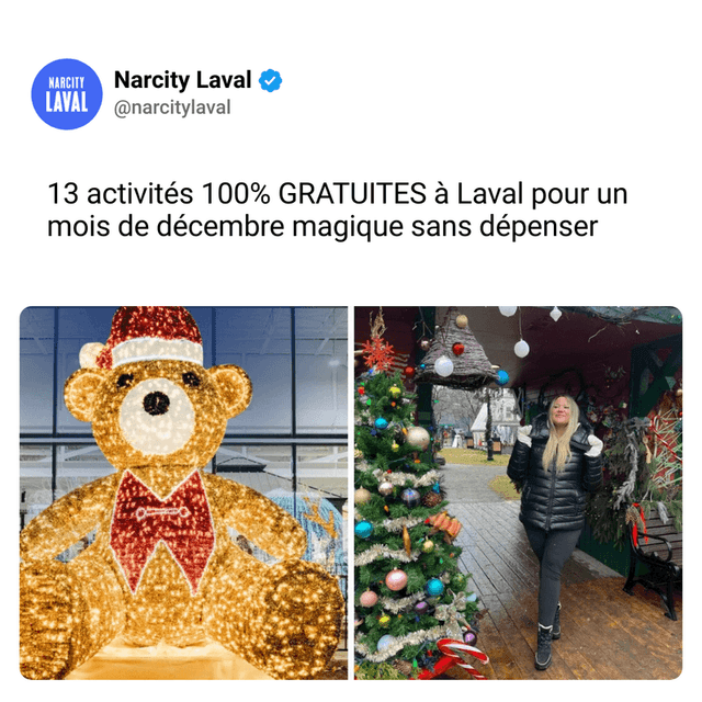 13 activités 100% GRATUITES à Laval pour un mois de décembre magique sans dépenser