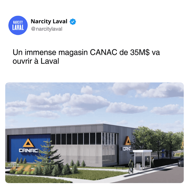 Un immense magasin CANAC de 35M$ va ouvrir à Laval