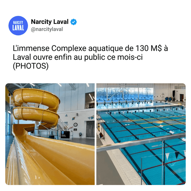 L'immense Complexe aquatique de 130 M$ à Laval ouvre enfin au public ce mois-ci (PHOTOS)