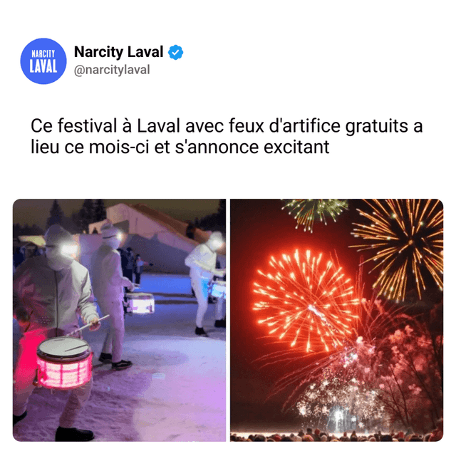 Ce festival à Laval avec feux d'artifice gratuits a lieu ce mois-ci et s'annonce excitant