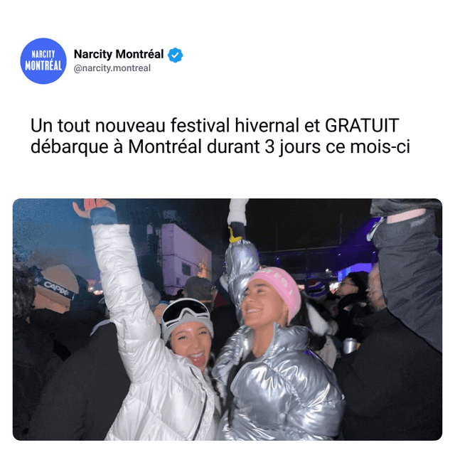 Un tout nouveau festival hivernal et GRATUIT débarque à Montréal durant 3 jours ce mois-ci