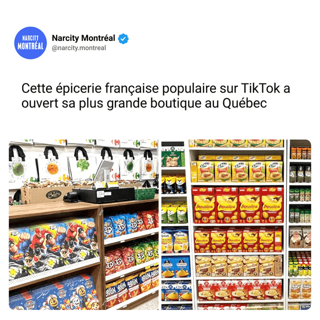 Cette épicerie française populaire sur TikTok a ouvert sa plus grande boutique au Québec