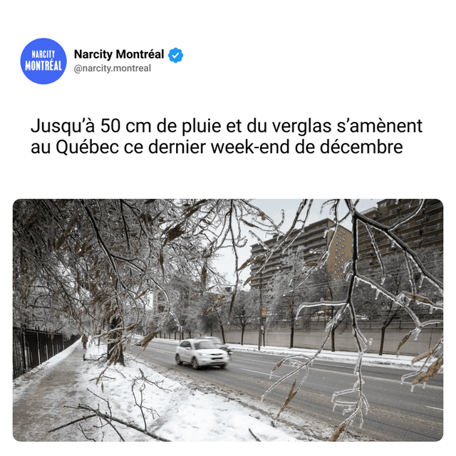 Jusqu’à 50 cm de pluie et du verglas s’amènent au Québec ce dernier week-end de décembre