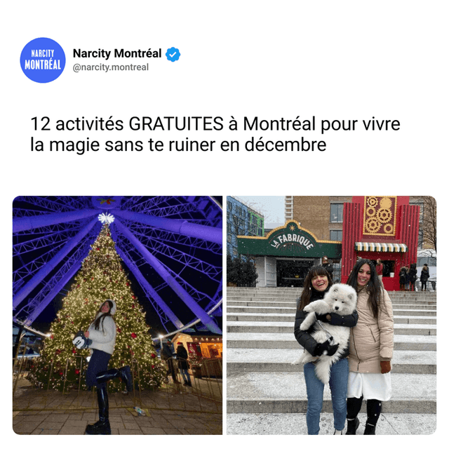 12 activités GRATUITES à Montréal pour vivre la magie sans te ruiner en décembre