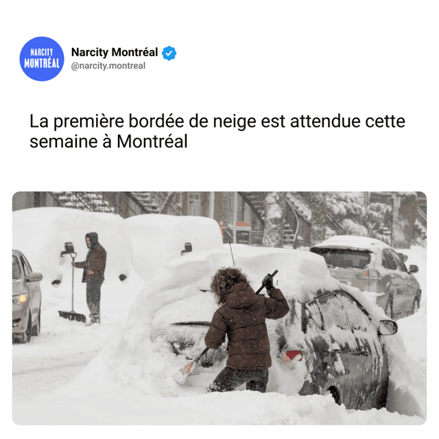 La première bordée de neige est attendue cette semaine à Montréal