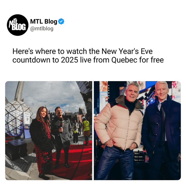 Here's where to watch the New Year's Eve countdown to 2025 live from Quebec for free