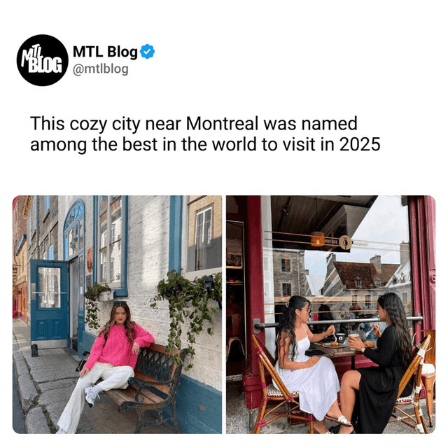 This cozy city near Montreal was named among the best in the world to visit in 2025