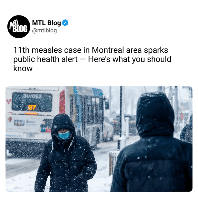 11th measles case in Montreal area sparks public health alert — Here's what you should know