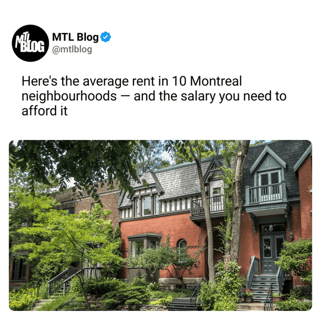 Here's the average rent in 10 Montreal neighbourhoods — and the salary you need to afford it