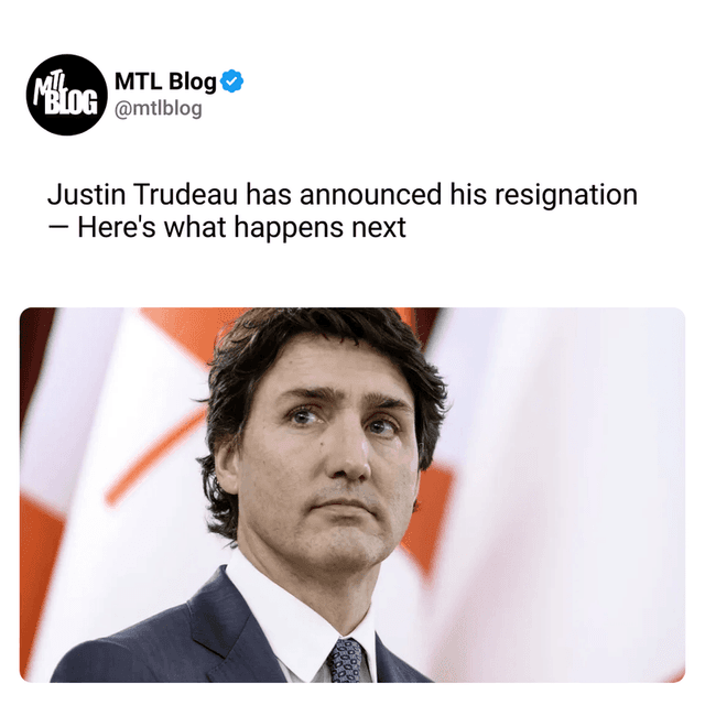 Justin Trudeau has announced his resignation — Here's what happens next