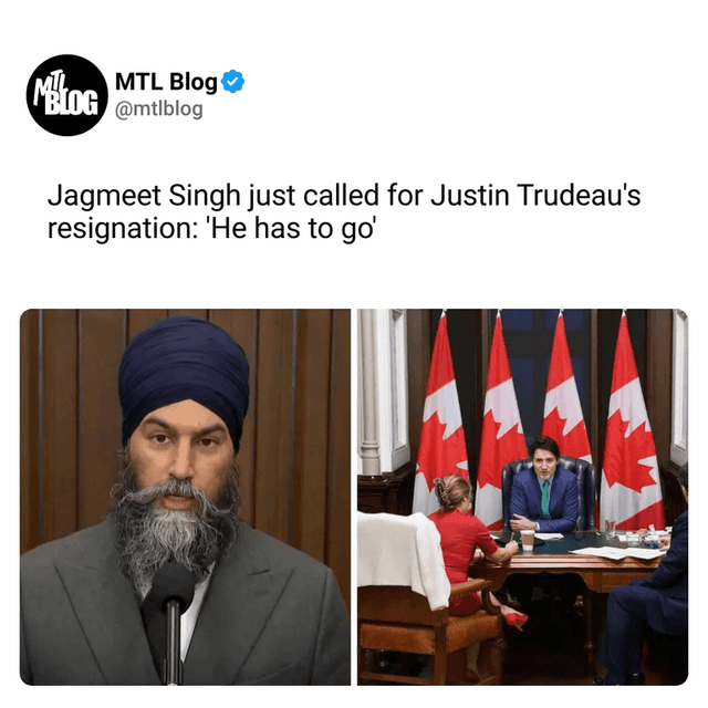 Jagmeet Singh just called for Justin Trudeau's resignation: 'He has to go'