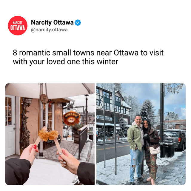 8 romantic small towns near Ottawa to visit with your loved one this winter