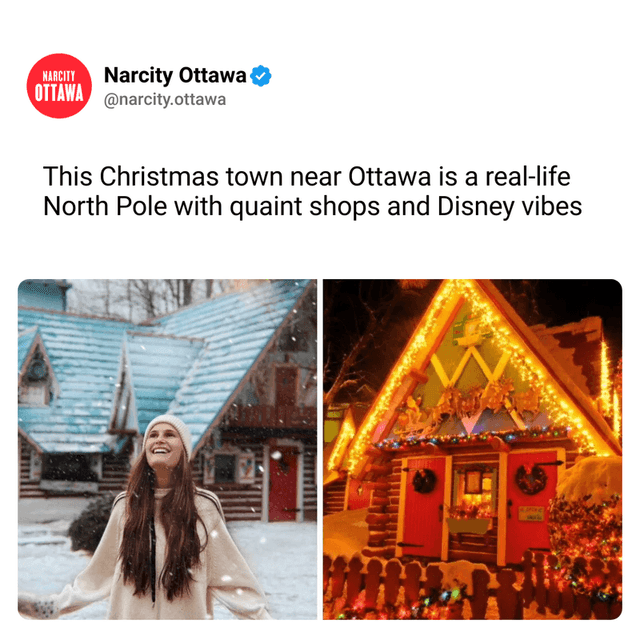 This Christmas town near Ottawa is a real-life North Pole with quaint shops and Disney vibes