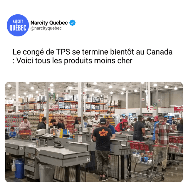 Le congé de TPS se termine bientôt au Canada : Voici tous les produits moins cher