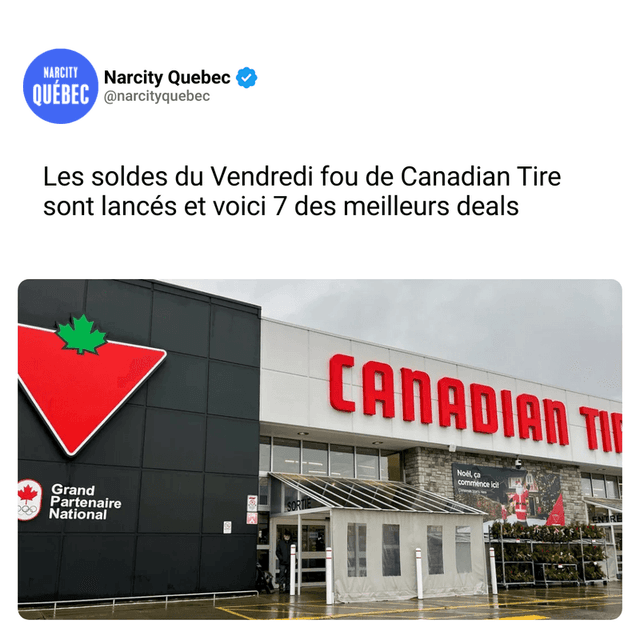 Les soldes du Vendredi fou de Canadian Tire sont lancés et voici 7 des meilleurs deals