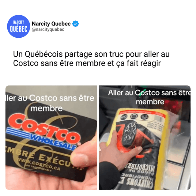 Un Québécois partage son truc pour aller au Costco sans être membre et ça fait réagir