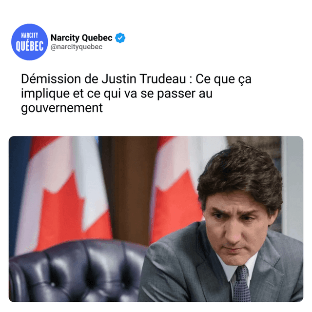 Démission de Justin Trudeau : Ce que ça implique et ce qui va se passer au gouvernement