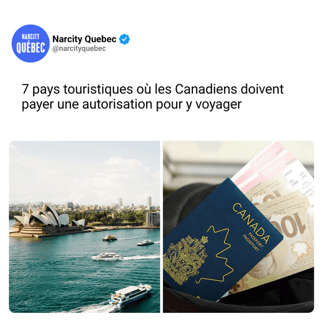 7 pays touristiques où les Canadiens doivent payer une autorisation pour y voyager