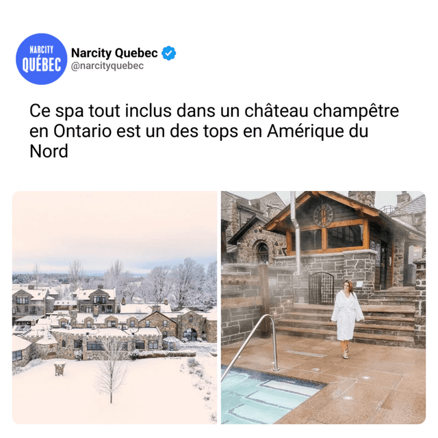 Ce spa tout inclus dans un château champêtre en Ontario est un des tops en Amérique du Nord