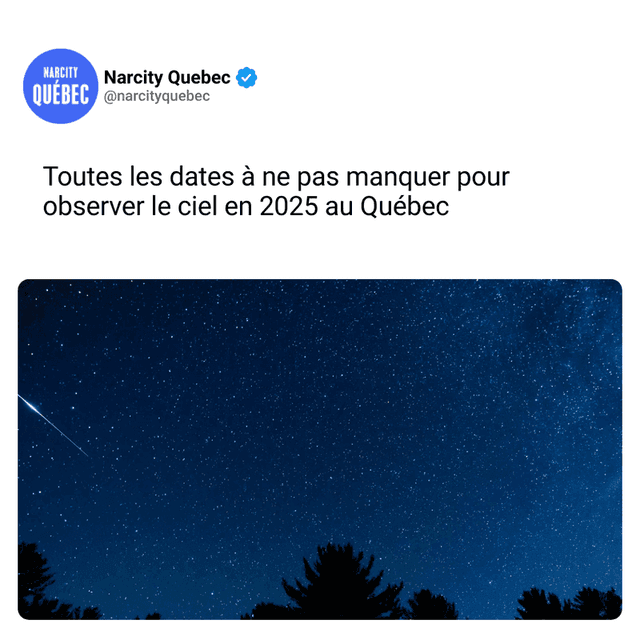 Toutes les dates à ne pas manquer pour observer le ciel en 2025 au Québec