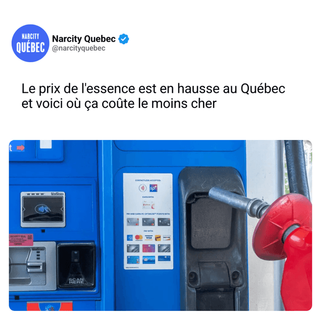 Le prix de l'essence est en hausse au Québec et voici où ça coûte le moins cher