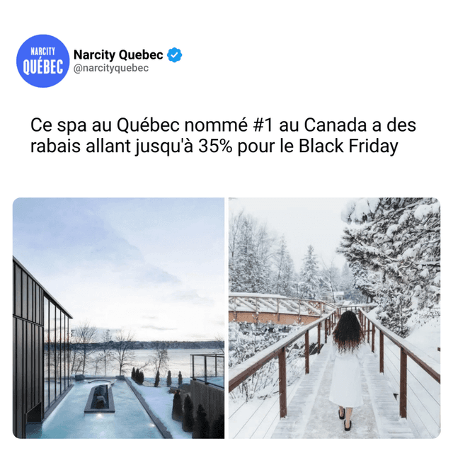 Ce spa au Québec nommé #1 au Canada a des rabais allant jusqu'à 35% pour le Black Friday