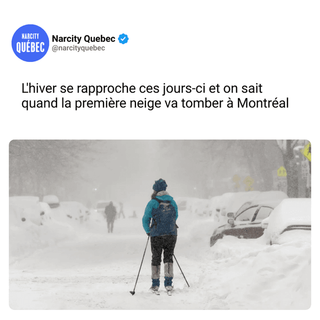 L'hiver se rapproche ces jours-ci et on sait quand la première neige va tomber à Montréal