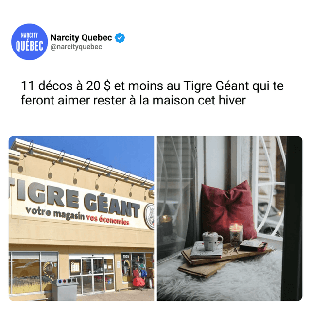 11 décos à 20 $ et moins au Tigre Géant qui te feront aimer rester à la maison cet hiver