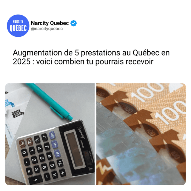 Augmentation de 5 prestations au Québec en 2025 : voici combien tu pourrais recevoir