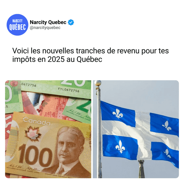 Voici les nouvelles tranches de revenu pour tes impôts en 2025 au Québec