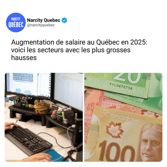 Augmentation de salaire au Québec en 2025: voici les secteurs avec les plus grosses hausses