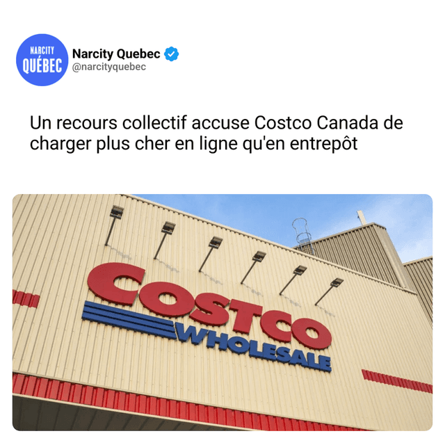 Un recours collectif accuse Costco Canada de charger plus cher en ligne qu'en entrepôt