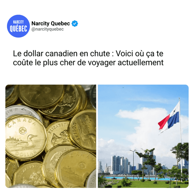 Le dollar canadien en chute : Voici où ça te coûte le plus cher de voyager actuellement